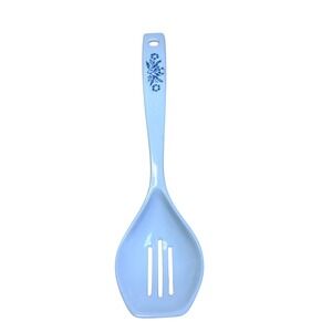 Vtg Blue Cornflower Melamine Slotted Spoon Cooking Utensil S-1076 Taiwan Match